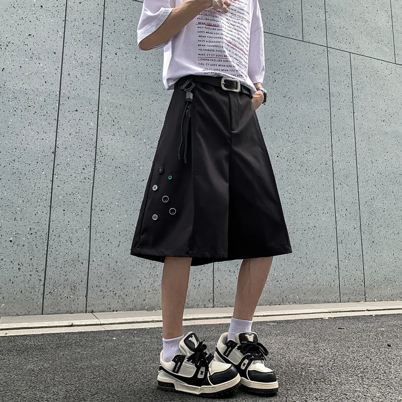 DJ.SPIRIT Denim Shorts Unisex Black-1