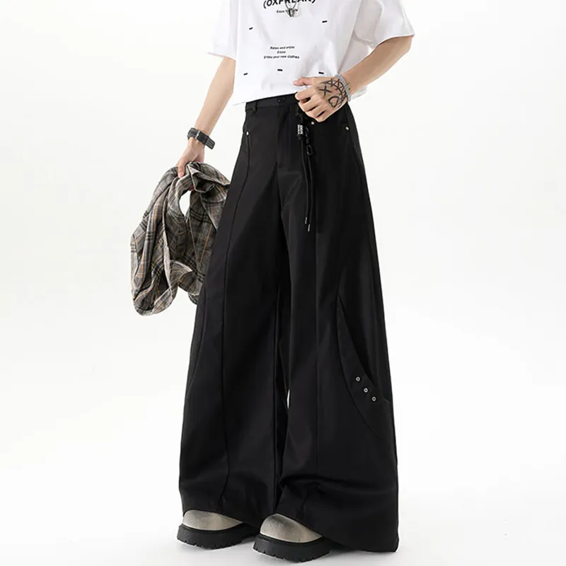 DJ.SPIRIT Casual Pants Unisex Black-1