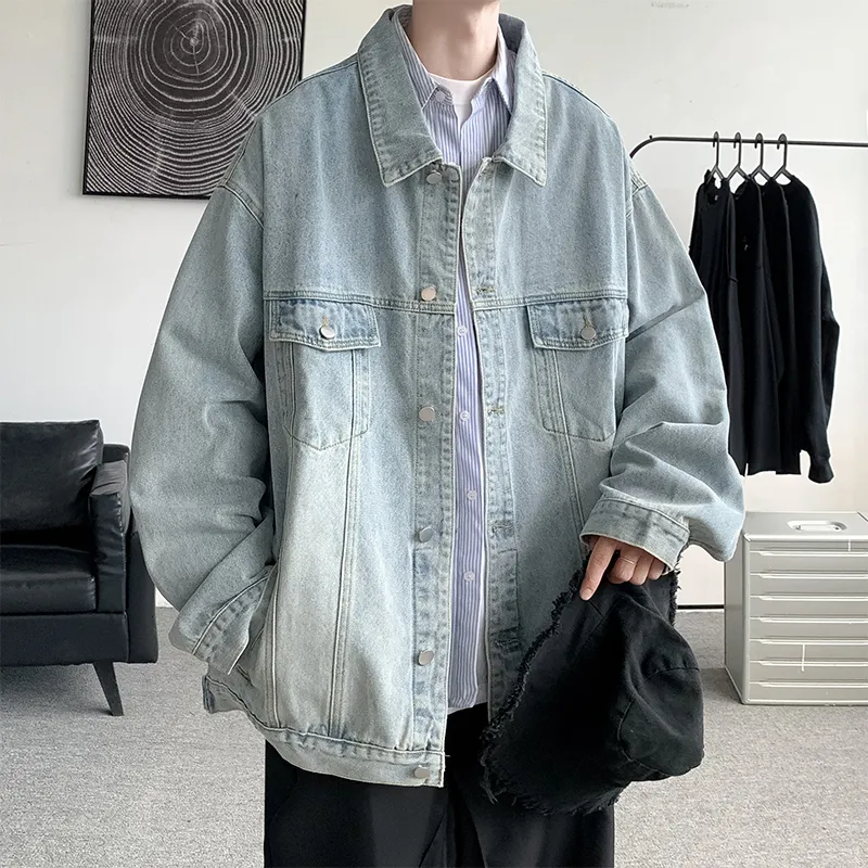 DJ.SPIRIT Denim Jacket Unisex Gradient Pink-6