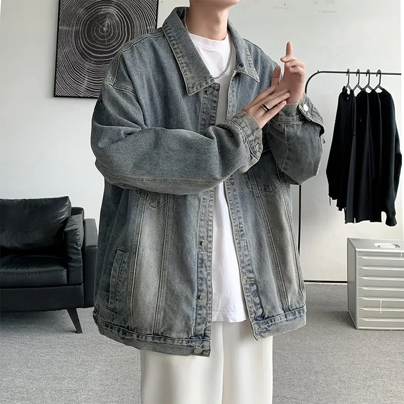 DJ.SPIRIT Denim Jacket Unisex Gradient Pink-2