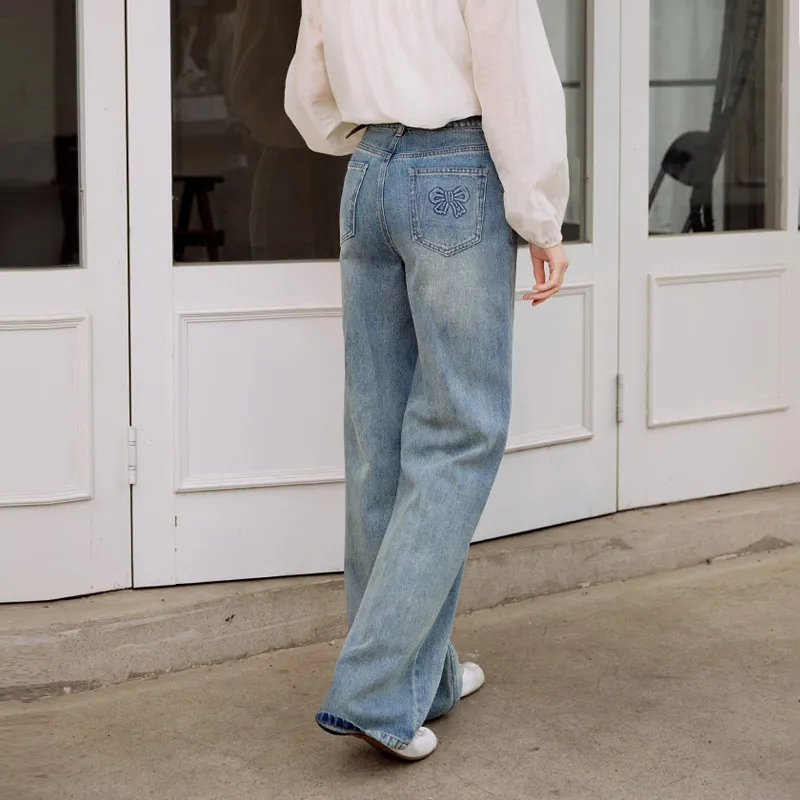 XIANGYING Jeans Women's Blue-3
