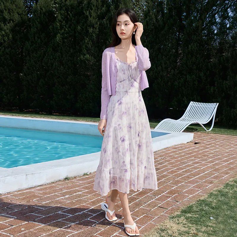 XIANGYING Knitwear Women's Purple-4