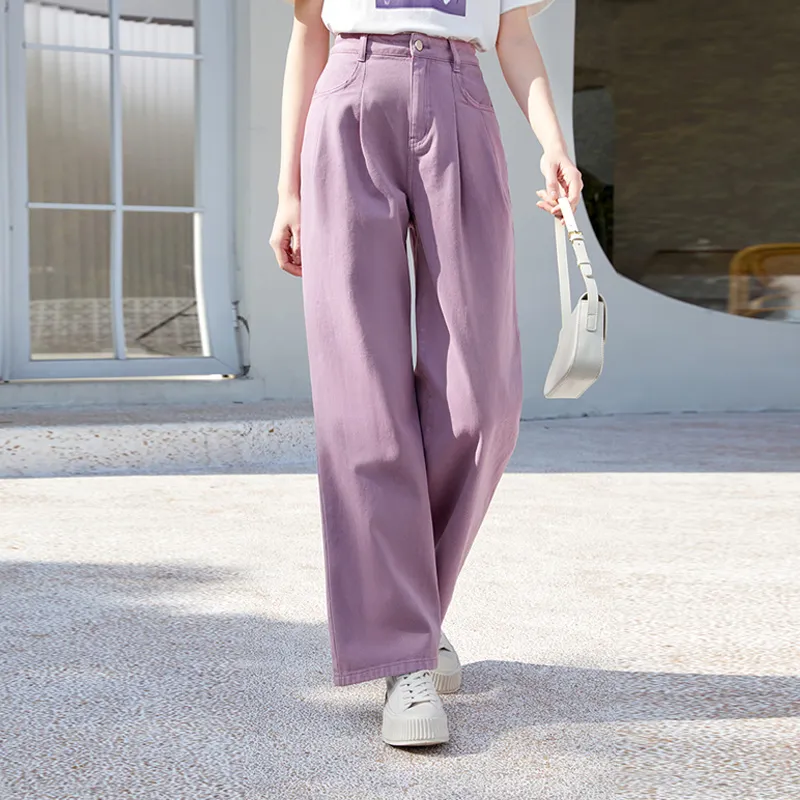 XIANGYING Jeans Women's Purple-2