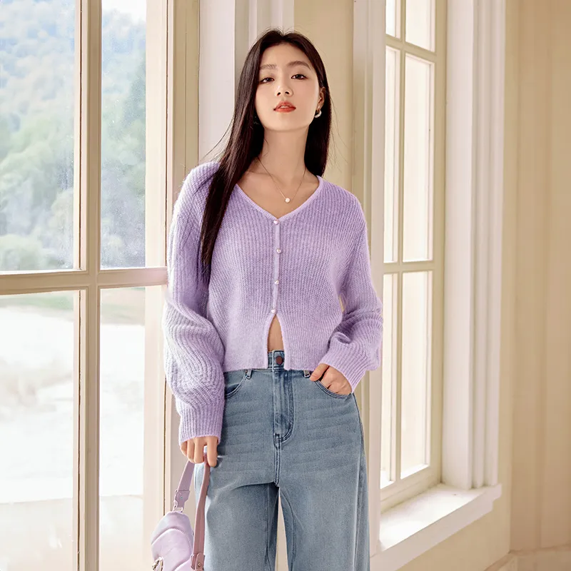 XIANGYING Knitwear Women's Purple-6