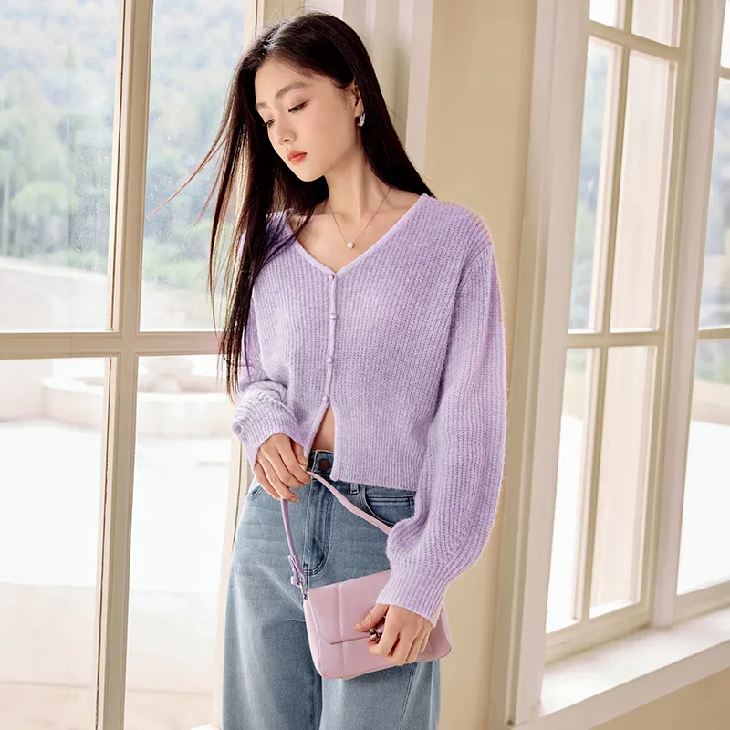 XIANGYING Knitwear Women's Purple-2