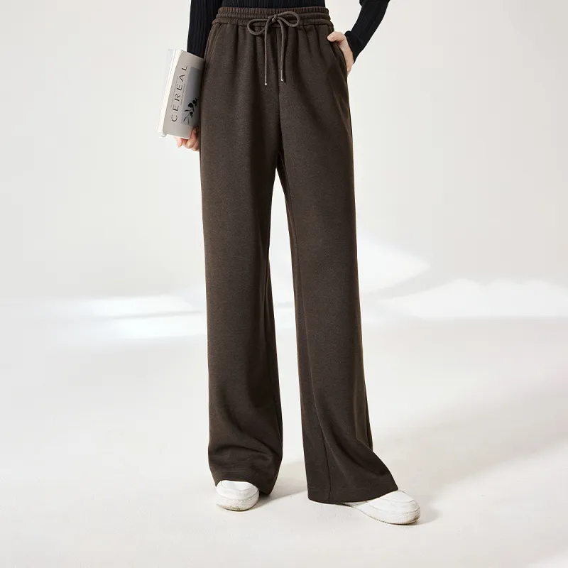 XIANGYING Casual Pants Women's Coffee-3