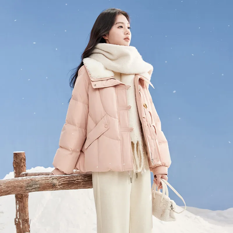 XIANGYING Down Jacket Women's Pink-5