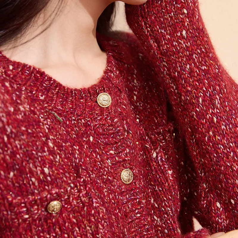 XIANGYING Sweaters Women's Red-2