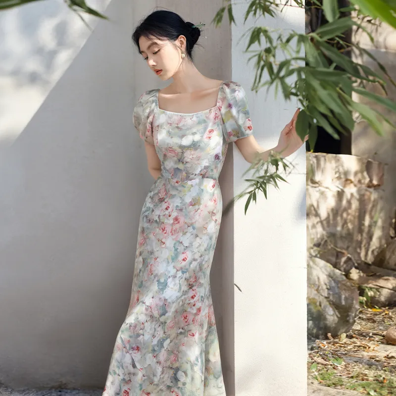 XIANGYING Short Sleeved Dress Women's-2