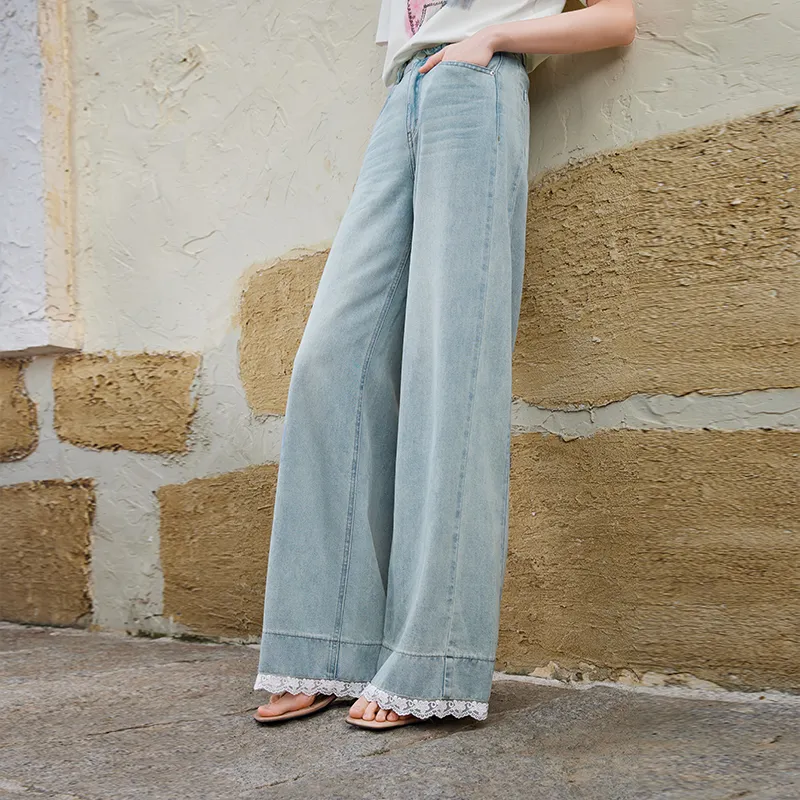 XIANGYING Jeans Women's Denim Blue-5
