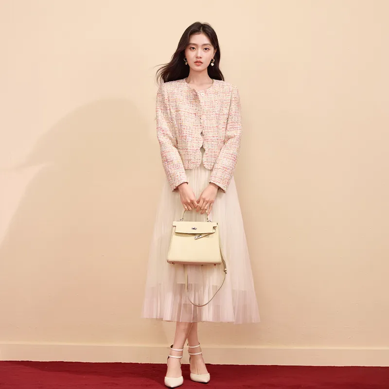 XIANGYING Sleeveless Dress Women's Pink-4