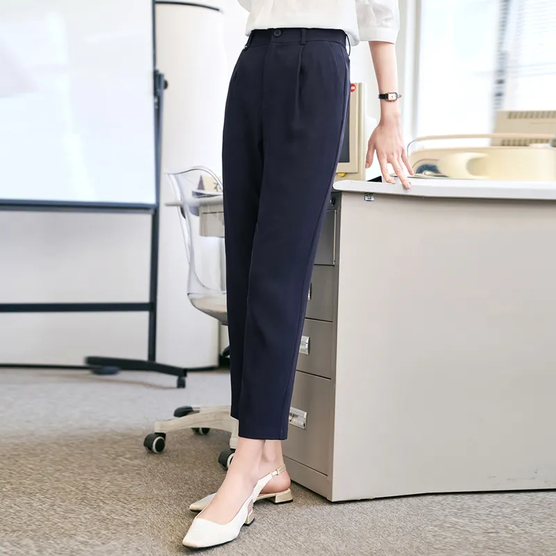 XIANGYING Suit Trouser Women's Navy Blue-5