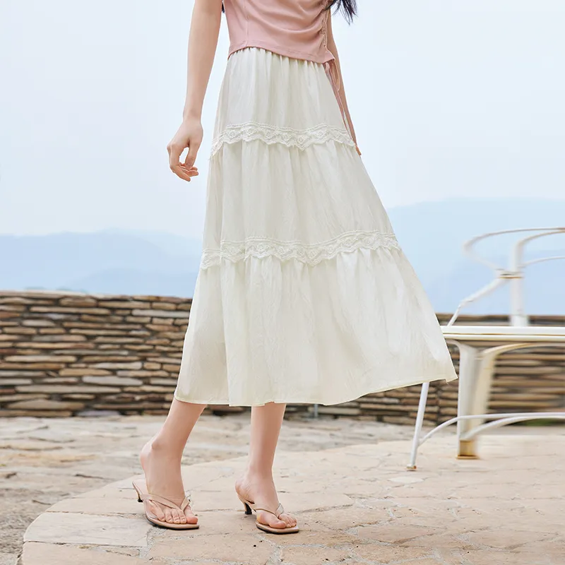 XIANGYING Casual Long Skirt Women's-2