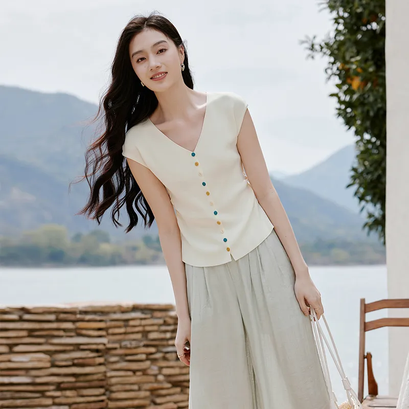 XIANGYING T Shirts Women's Heron White-2