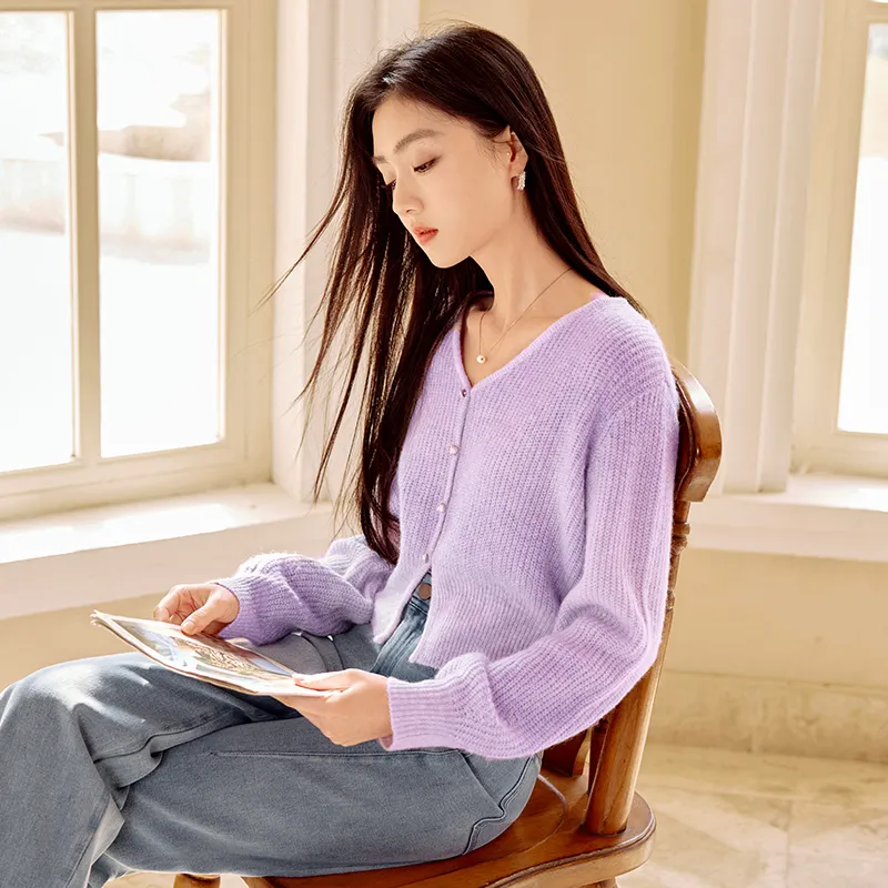 XIANGYING Knitwear Women's Purple-4