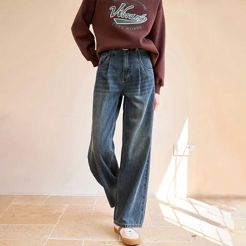 XIANGYING Jeans Women's Denim Blue-2