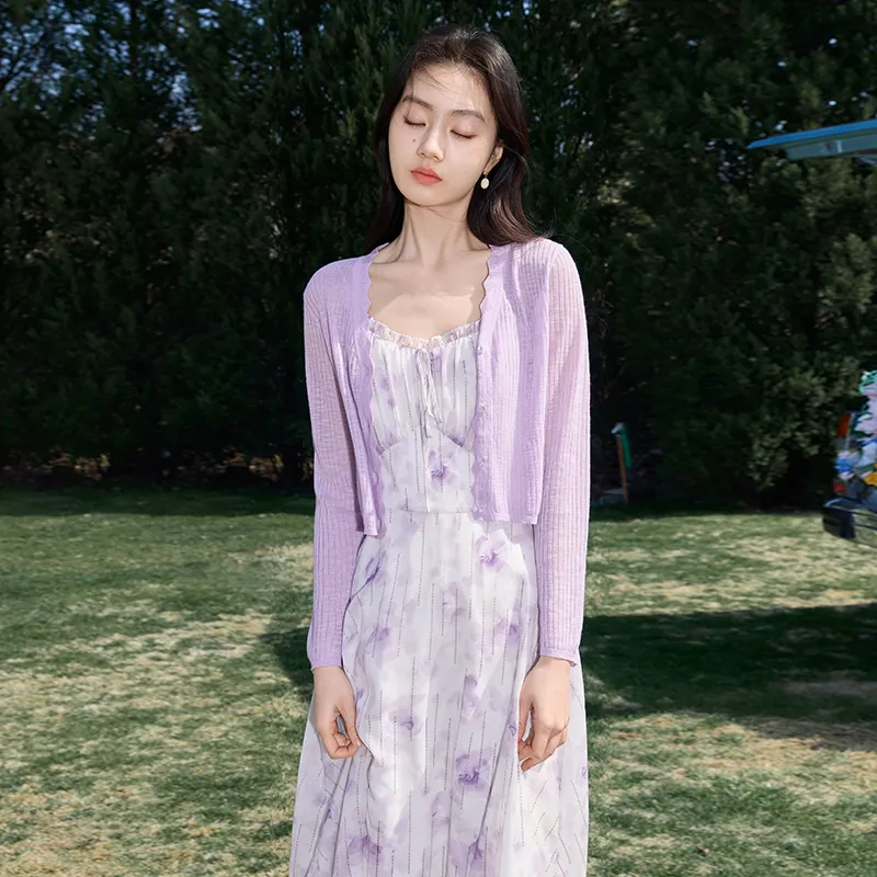 XIANGYING Knitwear Women's Purple-1