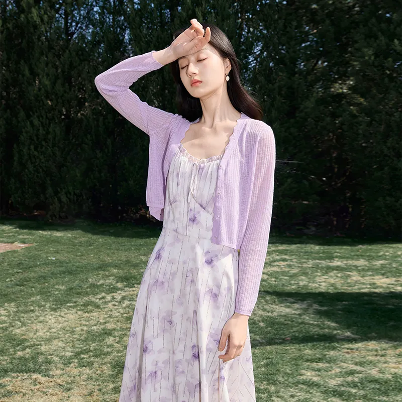 XIANGYING Knitwear Women's Purple-2