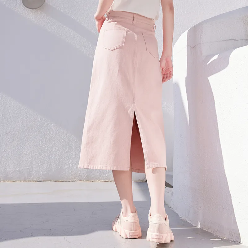XIANGYING Denim Long Skirts Women's-7