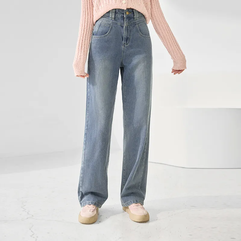 XIANGYING Jeans Women's Blue-3