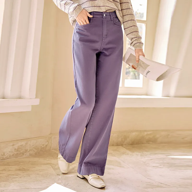 XIANGYING Jeans Women's Purple-6