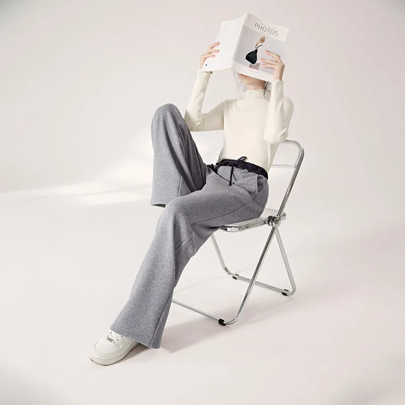 XIANGYING Casual Pants Women's Gray-5