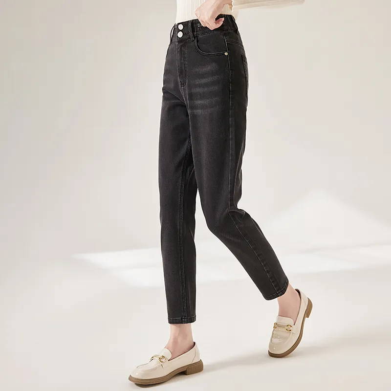 XIANGYING Jeans Women's Gray-4