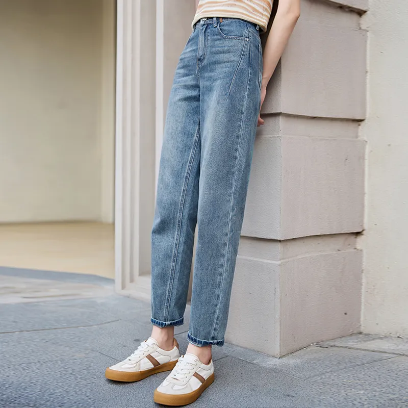 XIANGYING Jeans Women's Denim Blue-3