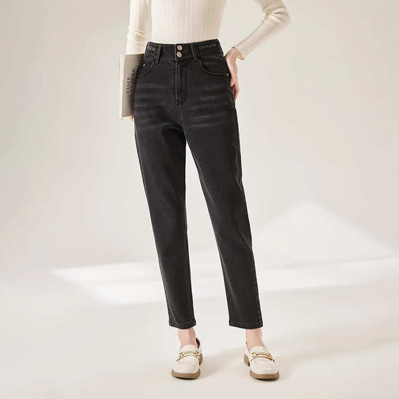XIANGYING Jeans Women's Gray-3