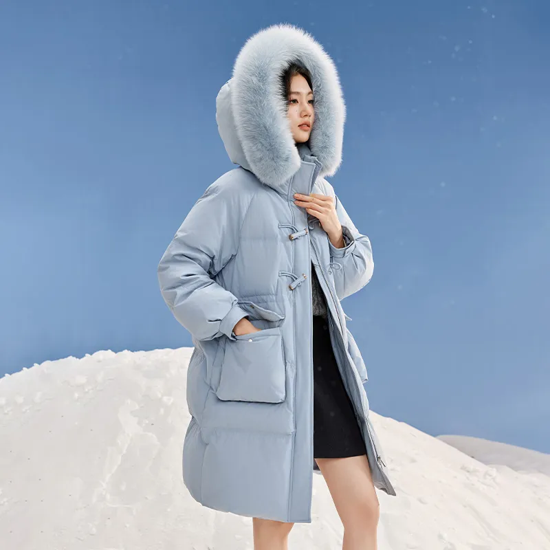 XIANGYING Down Jacket Women's Blue-6