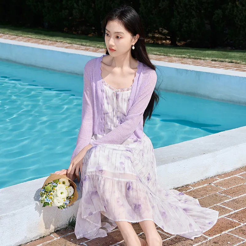 XIANGYING Knitwear Women's Purple-5
