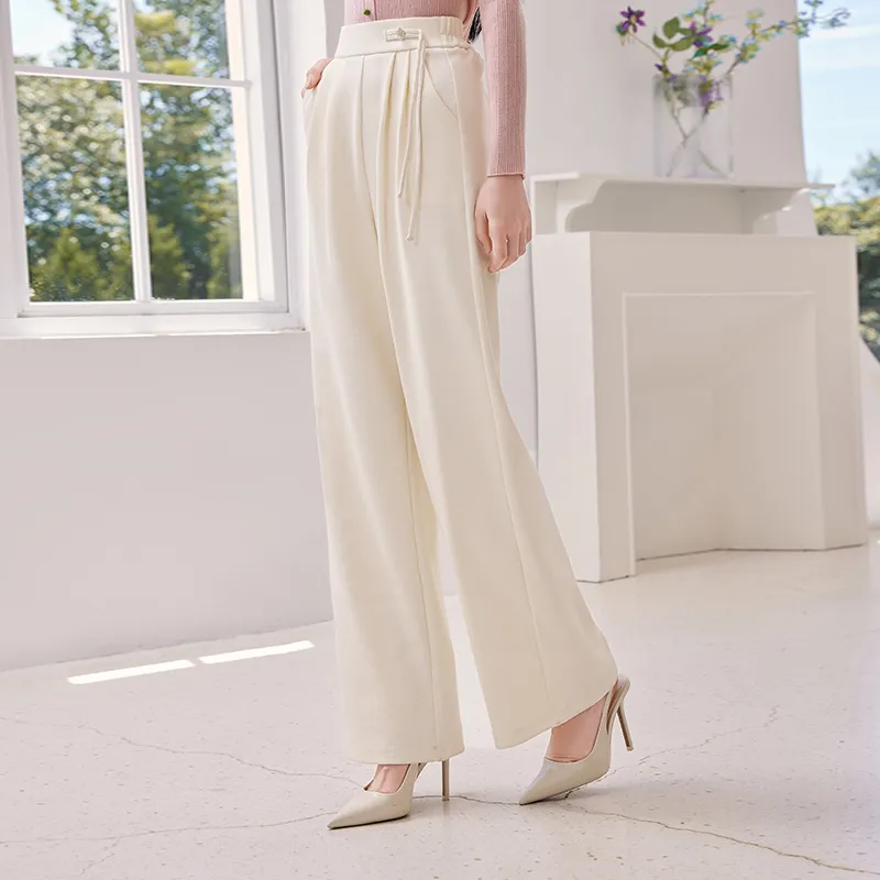 XIANGYING Suit Trouser Women's Beige-4