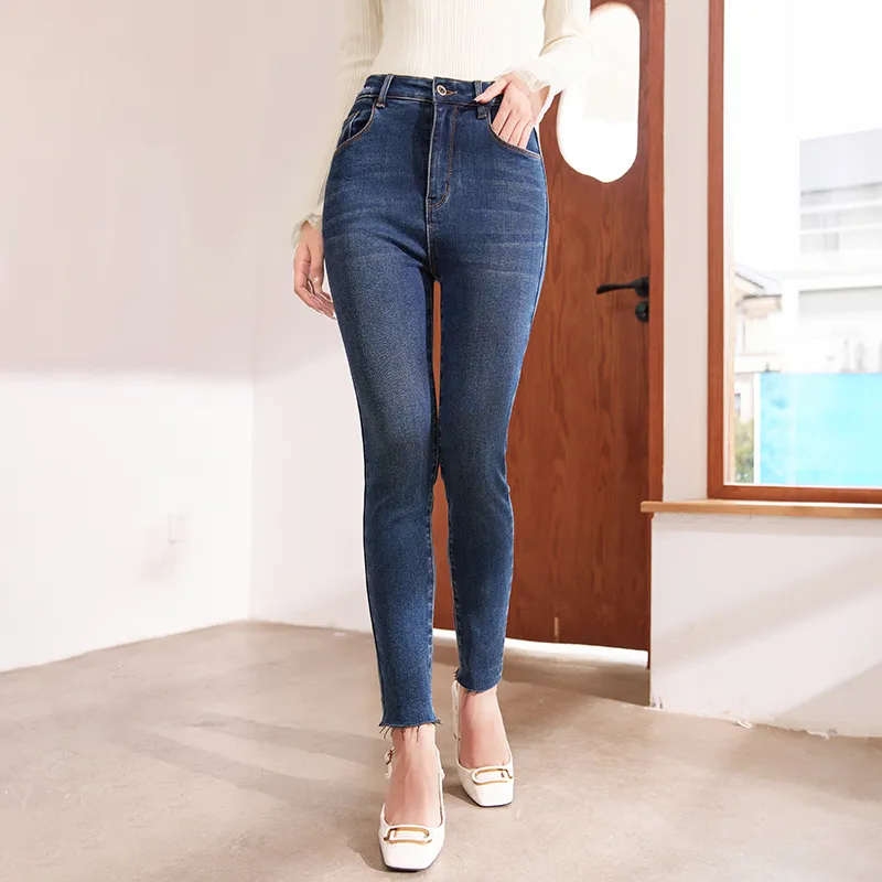 XIANGYING Jeans Women's Denim Blue-2