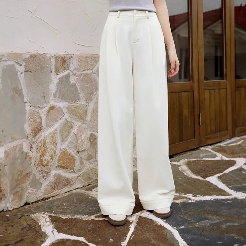 XIANGYING Jeans Women's Beige-3