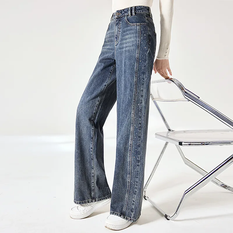 XIANGYING Jeans Women's Blue-6