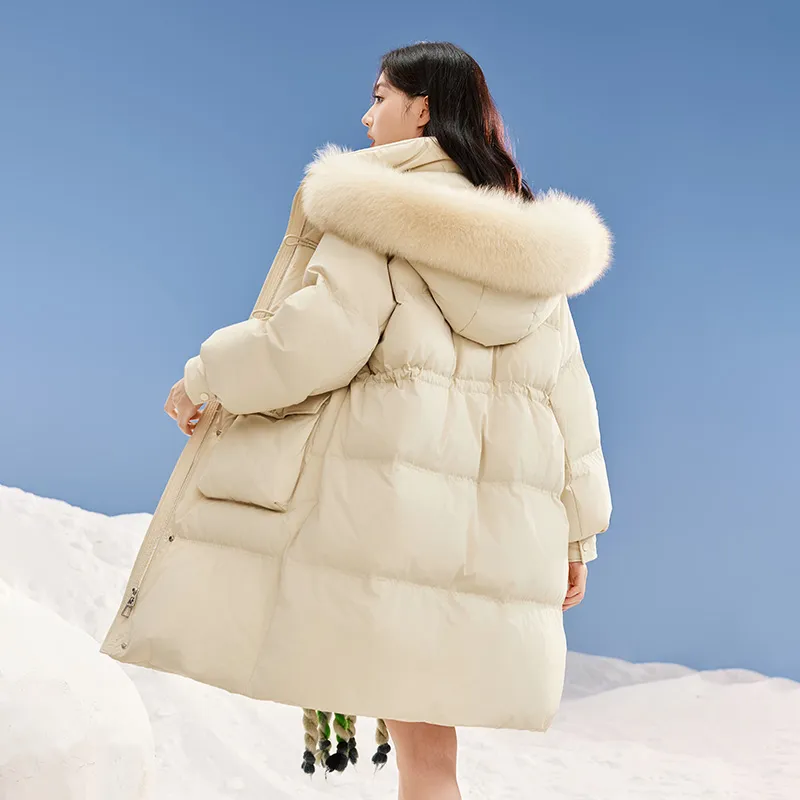 XIANGYING Down Jacket Women's Yellow-4