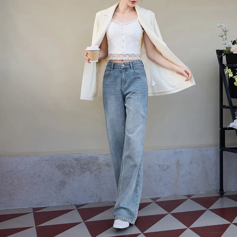 XIANGYING Jeans Women's Blue-2