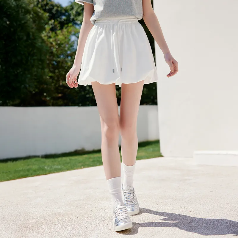 XIANGYING Casual Short Skirts Women's White-2