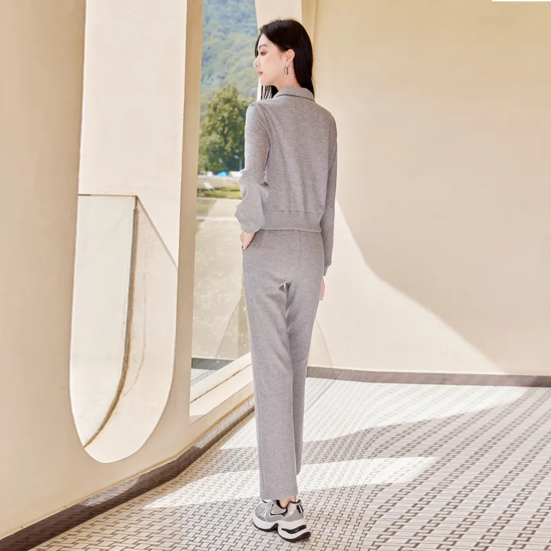 XIANGYING Casual Suit Women's Gray-3