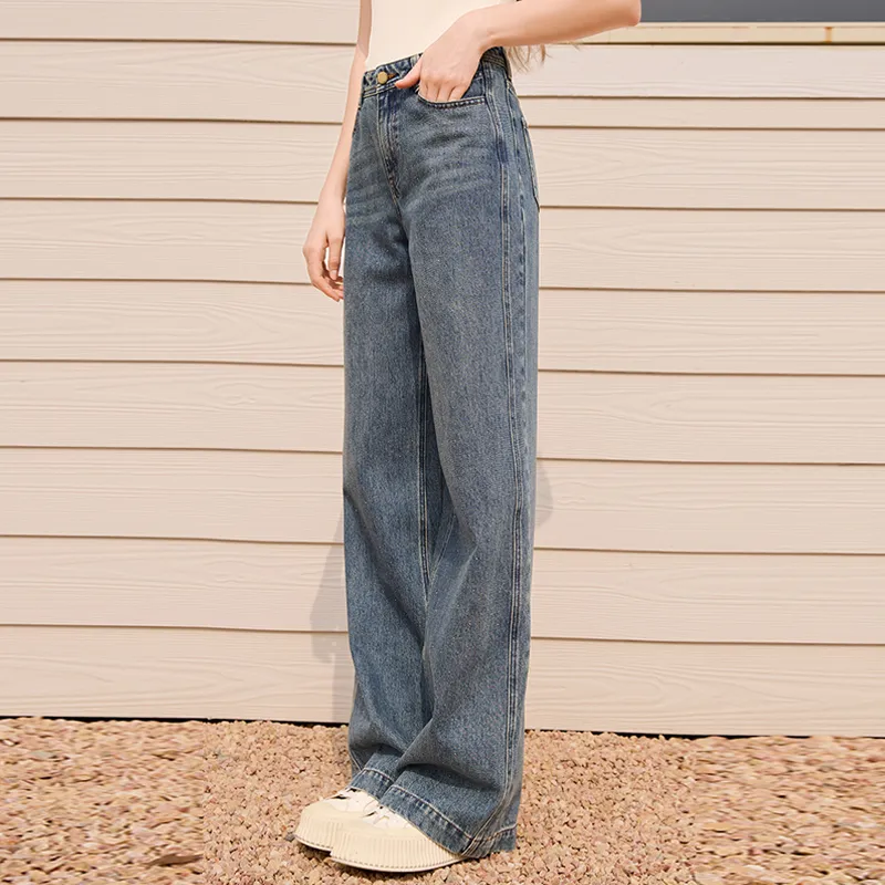 XIANGYING Jeans Women's Blue-4