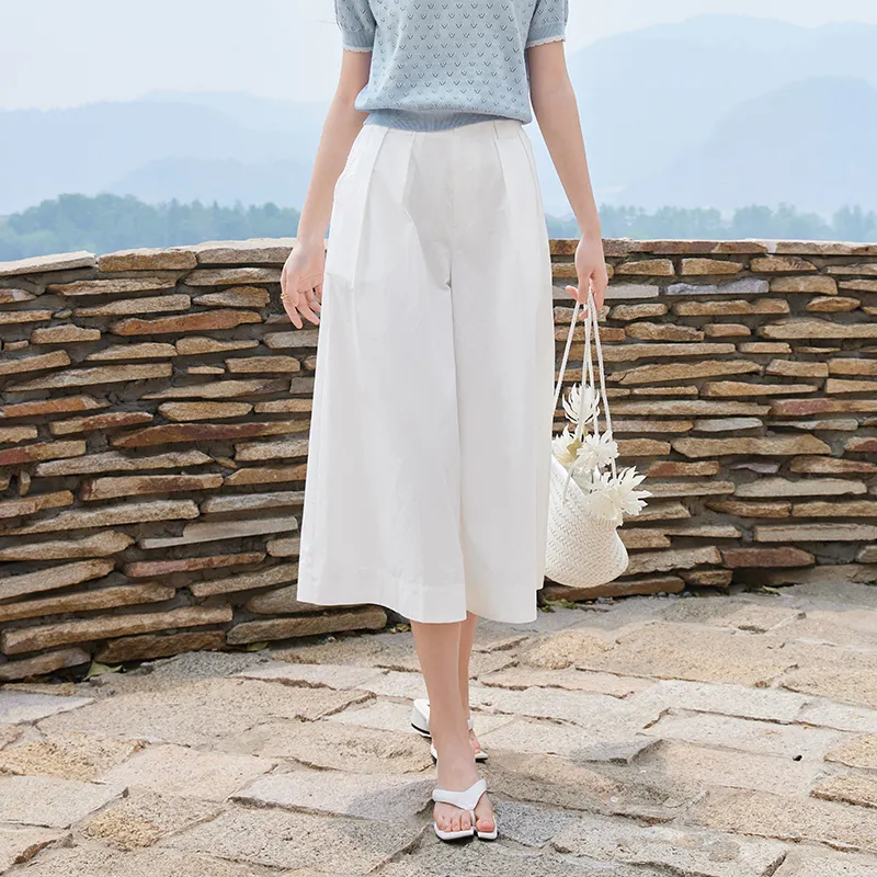 XIANGYING Casual Pants Women's White-2