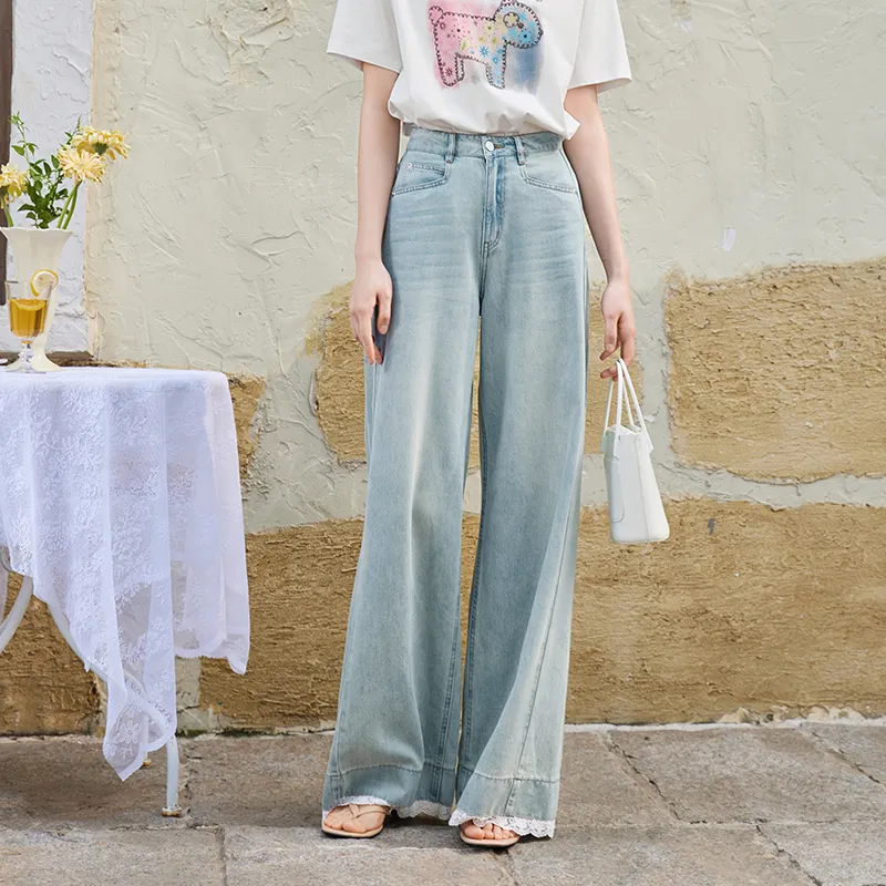 XIANGYING Jeans Women's Denim Blue-4