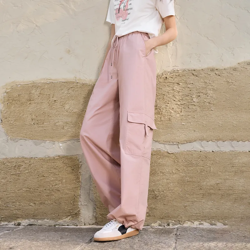 XIANGYING Cargo Pants Women's Pink-3