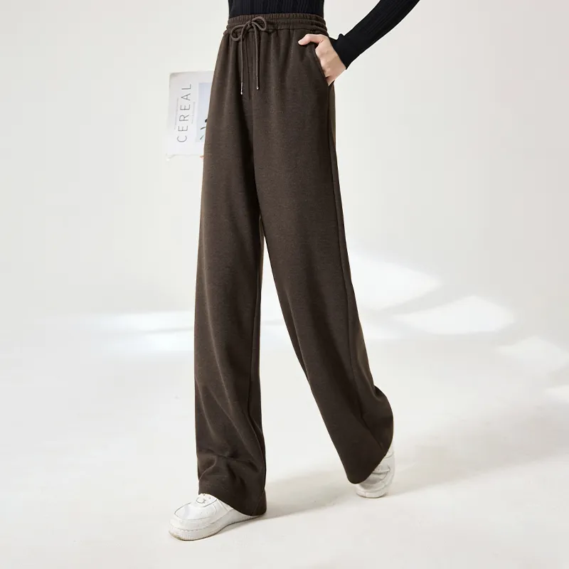 XIANGYING Casual Pants Women's Coffee-2