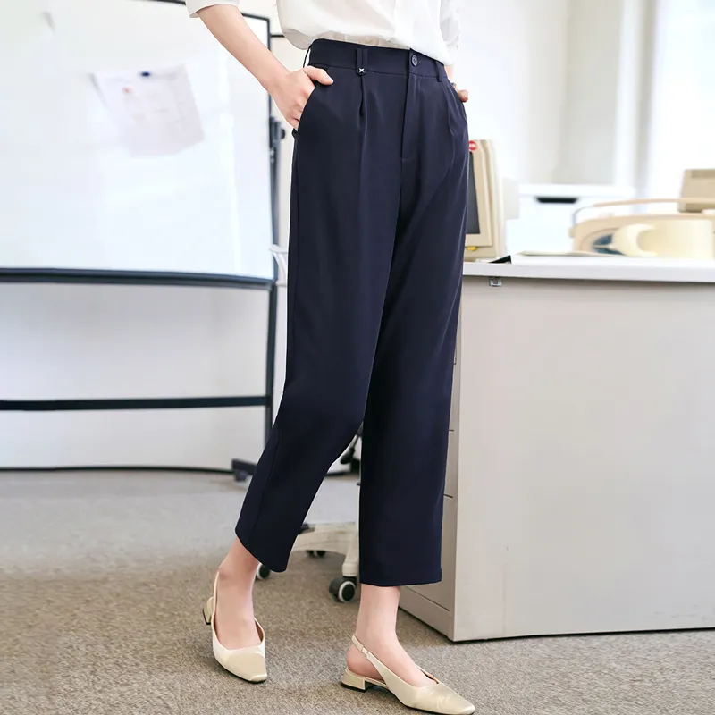 XIANGYING Suit Trouser Women's Navy Blue-3