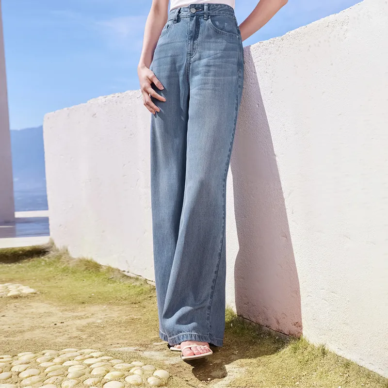 XIANGYING Jeans Women's Denim Blue-2