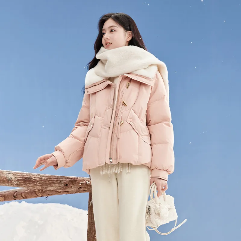 XIANGYING Down Jacket Women's Pink-4