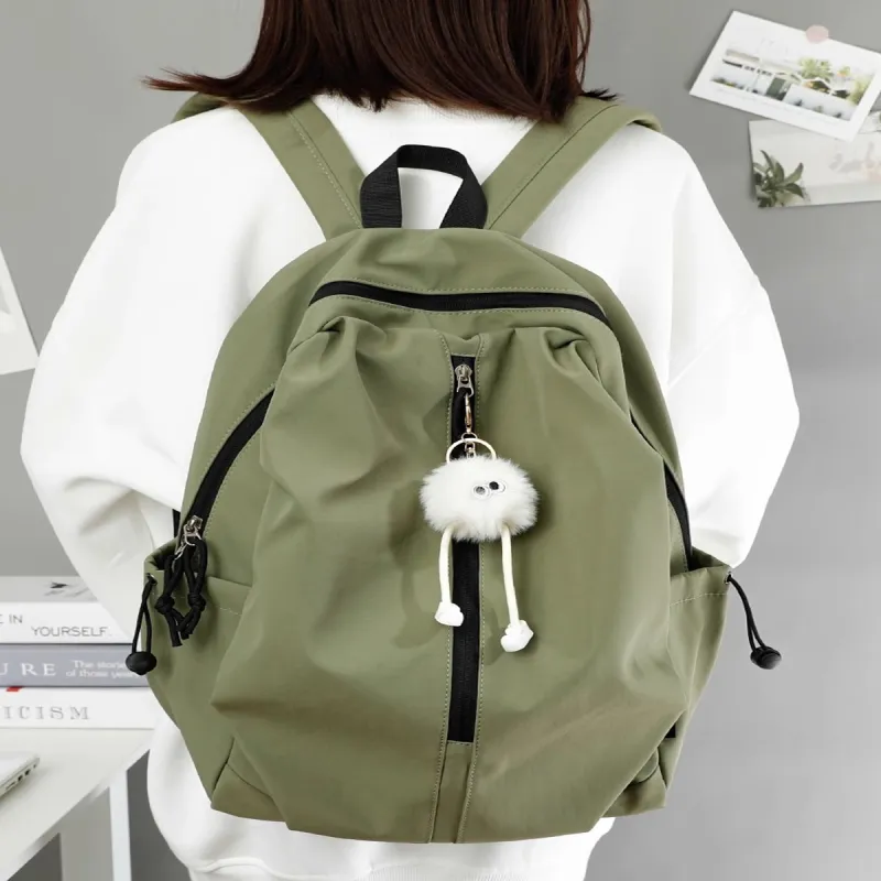 FREEHIKE Nylon Fabric Backpack Regular Unisex Ecru/Green/Red/Black-13