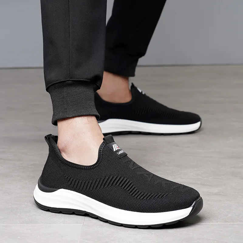 LAORENTOU Casual Shoes Men Low Top Black/Gray-5