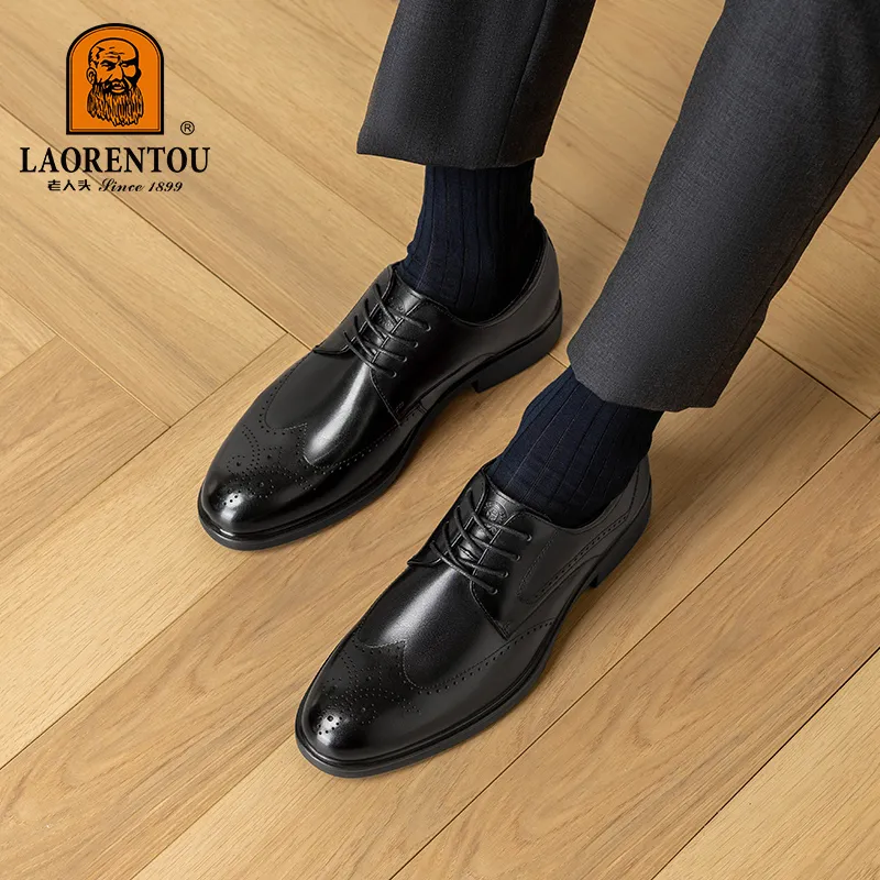LAORENTOU Dress Shoes Men's Black-8